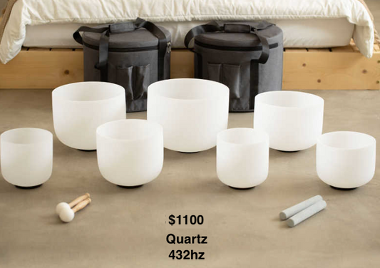 Quartz Singing Bowl Set